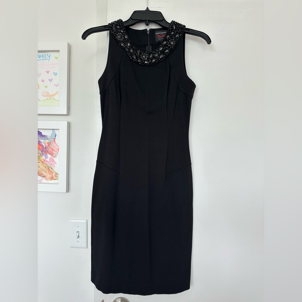 Banana Republic Loren Scott Collection Black Dress with Jeweled Detail